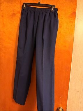 Alia Navy Relaxed Fit Straight Pants